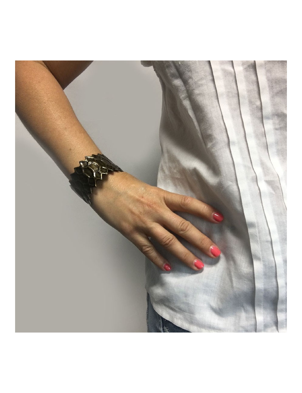 Manchette YVES SAINT LAURENT rigide vintage