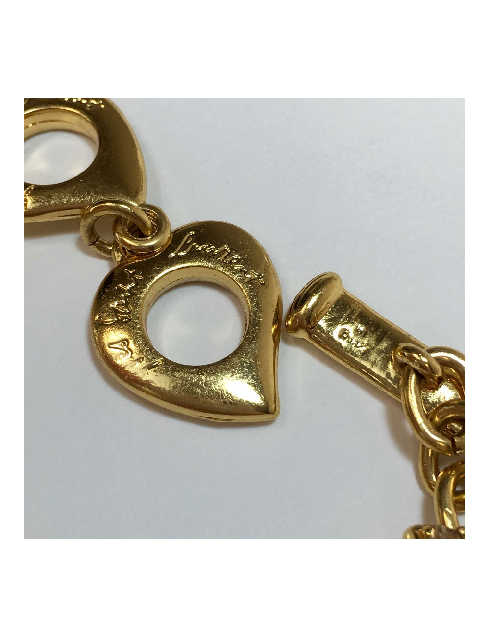 Bracelet YVES SAINT LAURENT strass champagne vintage 