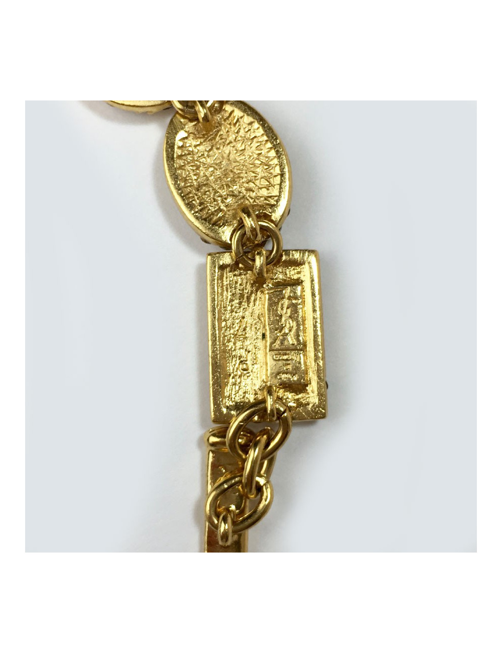 Bracelet YVES SAINT LAURENT strass champagne vintage 