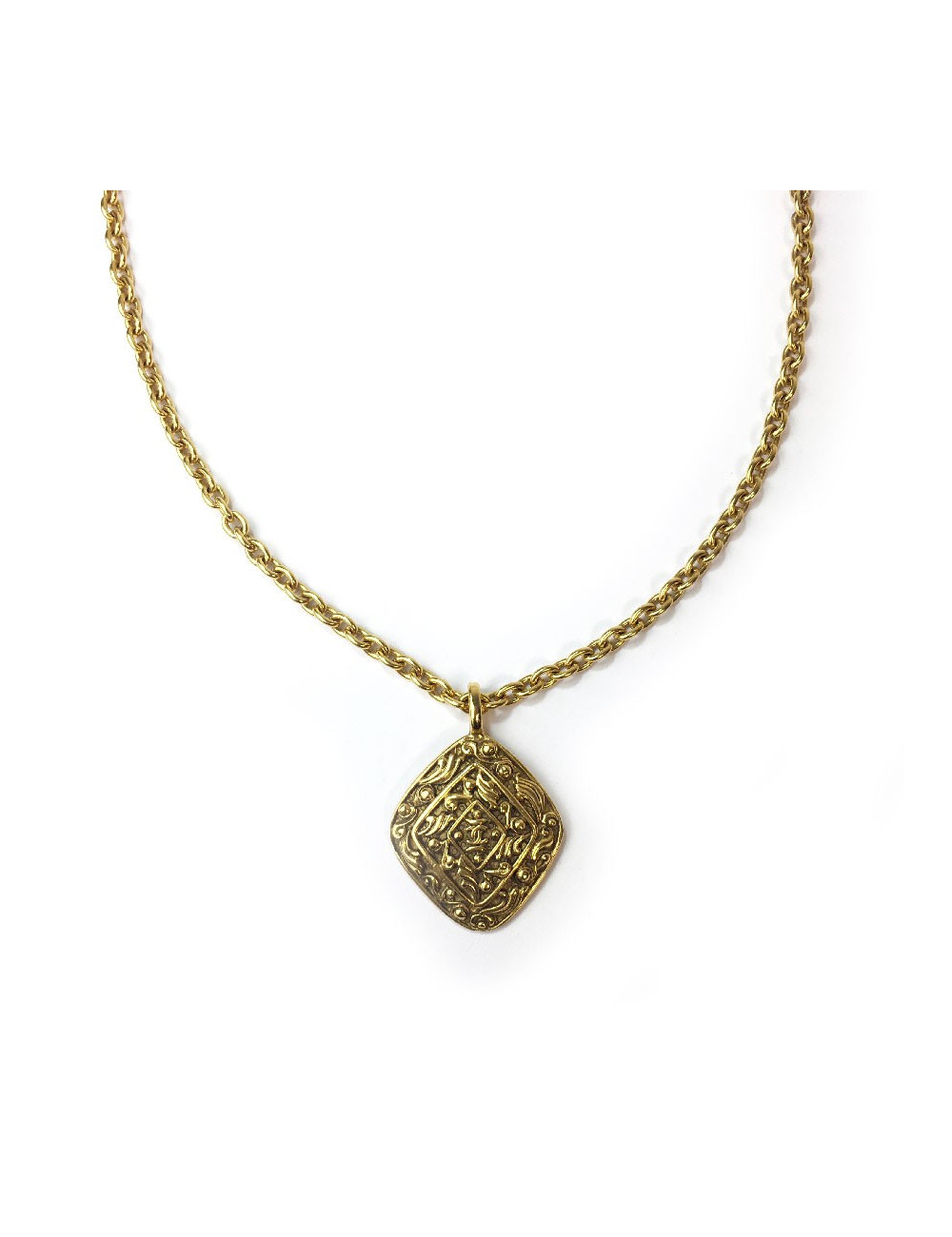 CHANEL vintage necklace in gilt metal