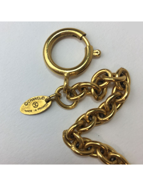 Sautoir CHANEL vintage en métal doré