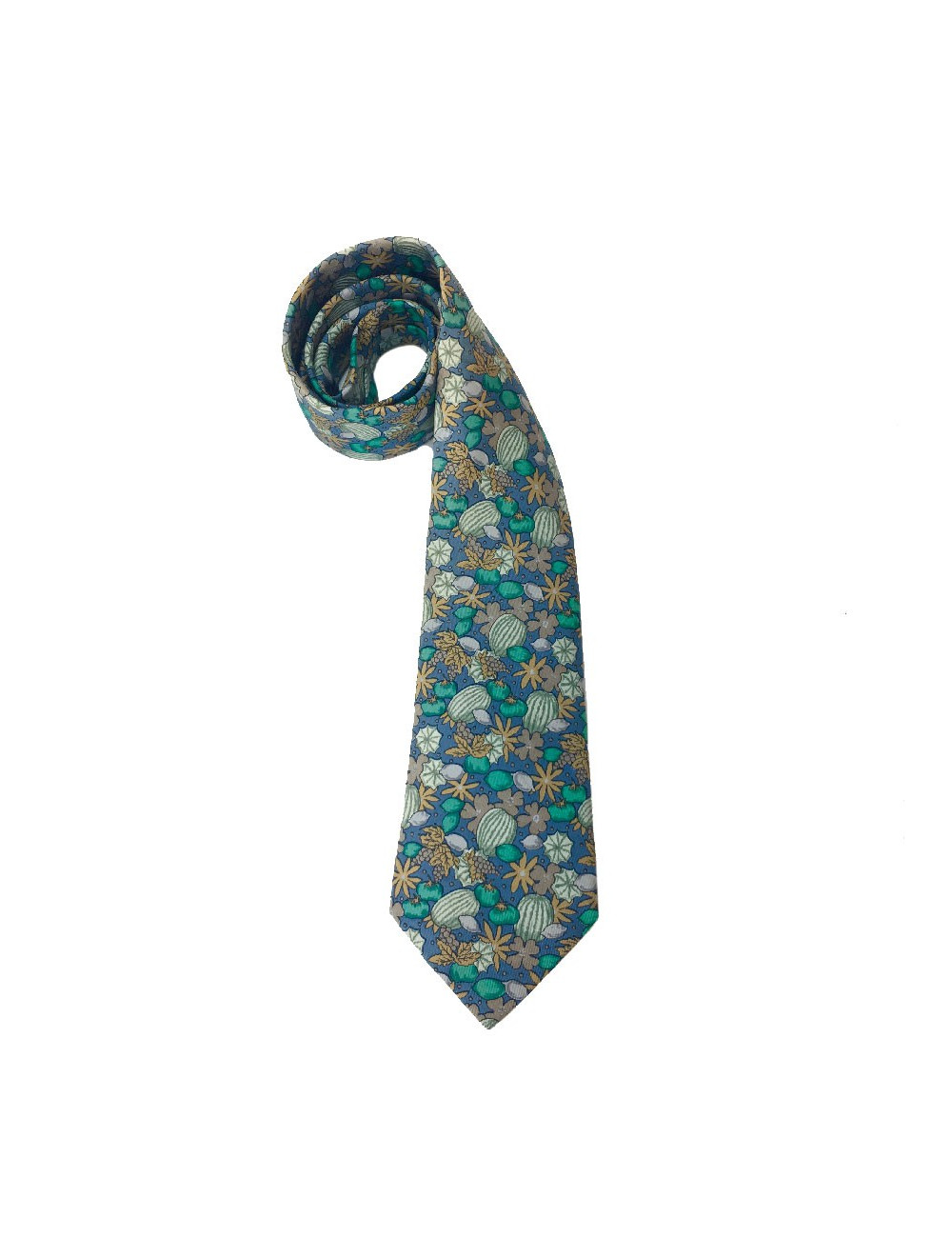 Cravate HERMÈS en soie motif pastèque