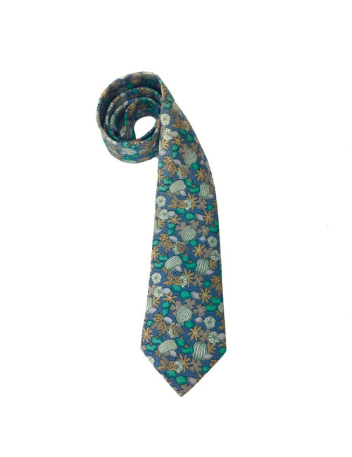 Cravate HERMÈS en soie motif pastèque