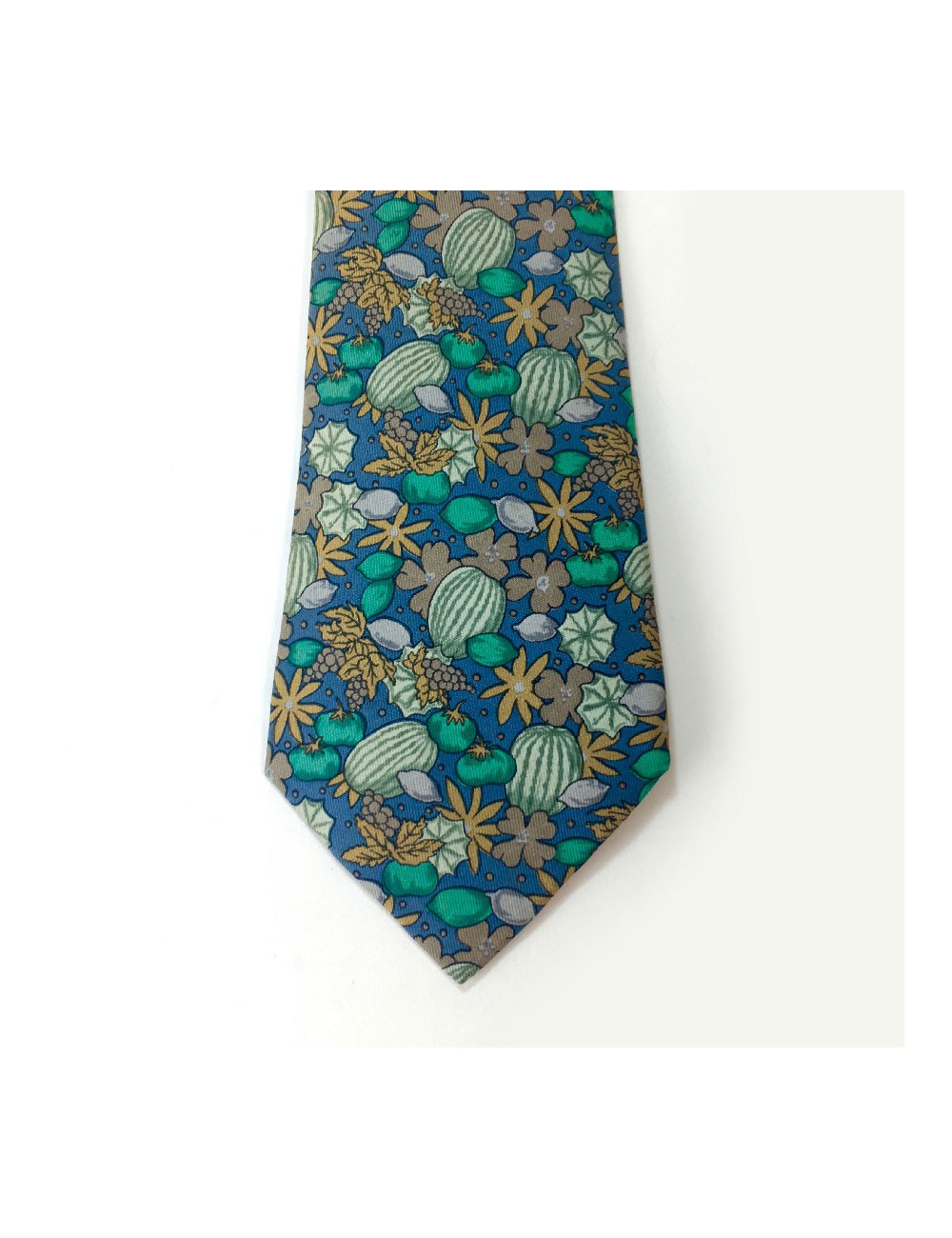 Cravate HERMÈS en soie motif pastèque