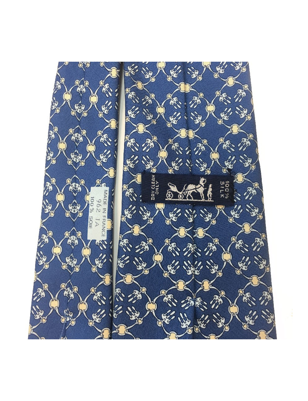 Cravate HERMÈS soie bleue 