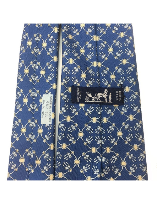 Cravate HERMÈS soie bleue 