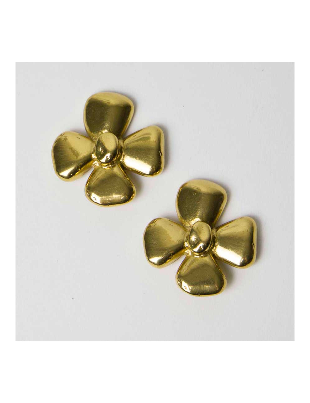 Boucles d'oreilles Clips YVES SAINT LAURENT trefles vintage
