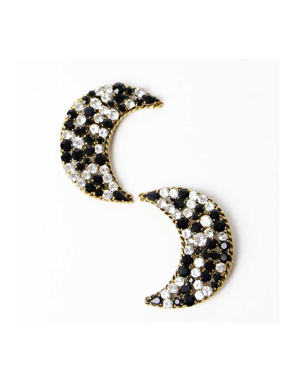 ISABEL CANOVA moon shape clip-on earrings