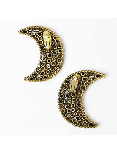 ISABEL CANOVA moon shape clip-on earrings