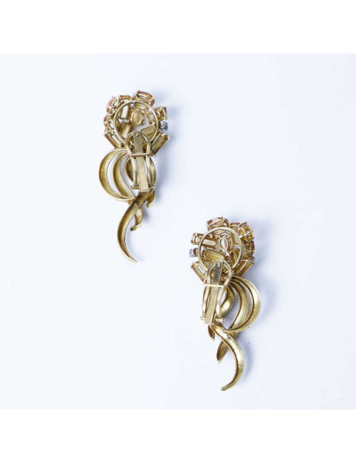 Boucles d'oreilles Clips années 30 sans marque 