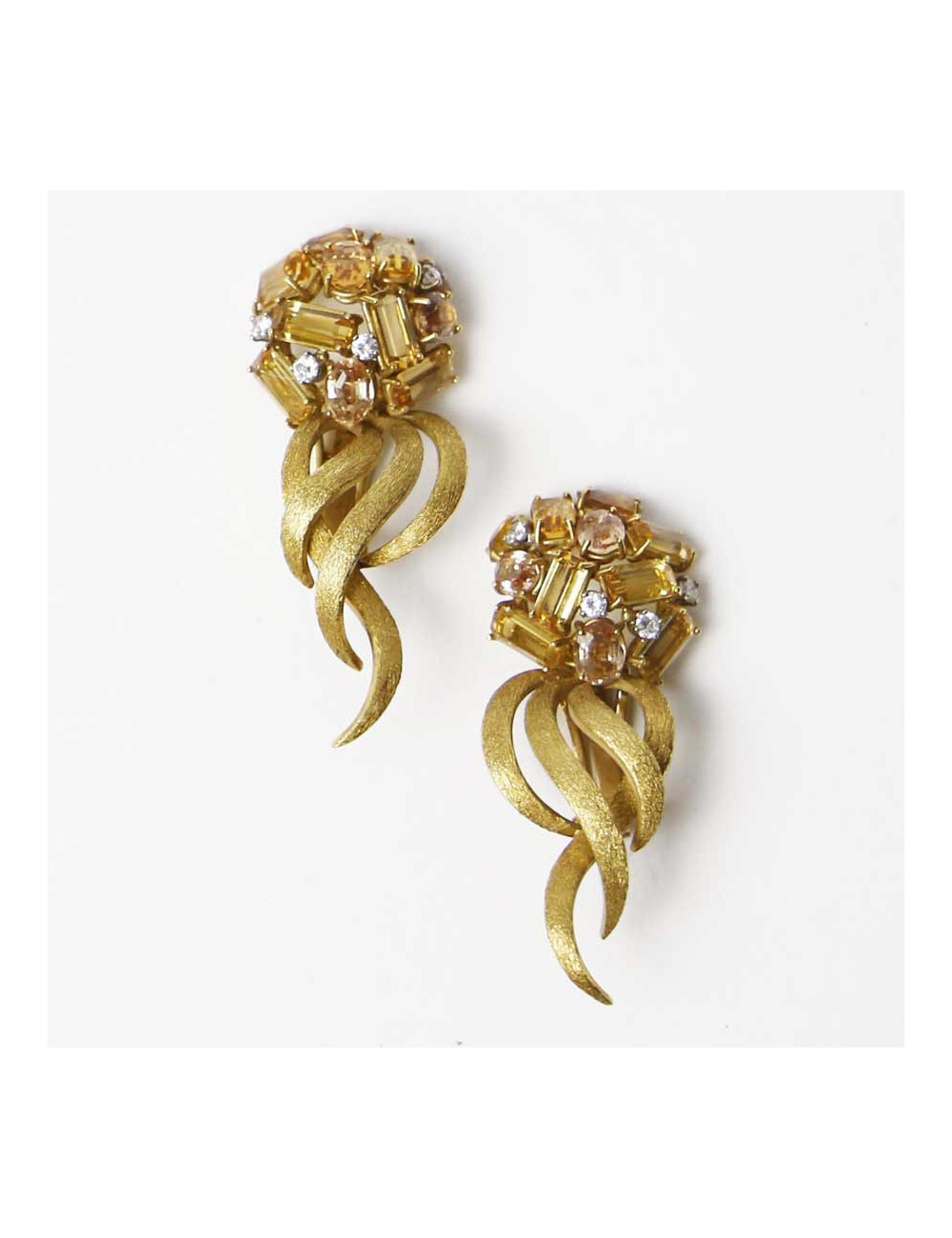 Boucles d'oreilles Clips années 30 sans marque 