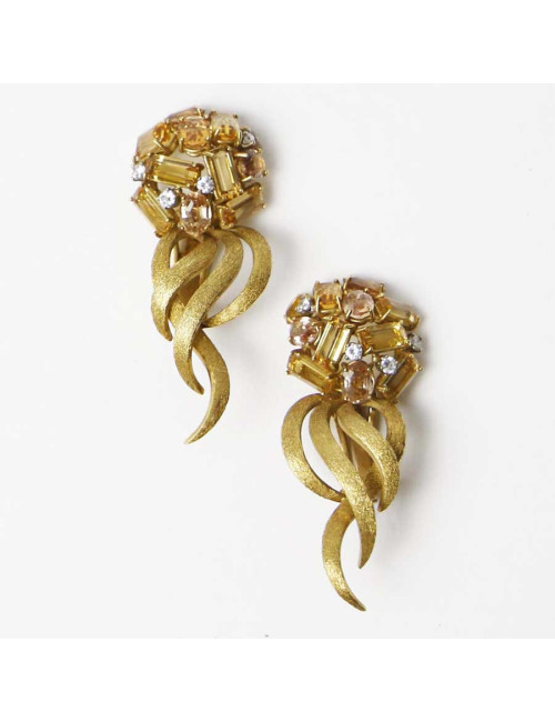 Boucles d'oreilles Clips années 30 sans marque 