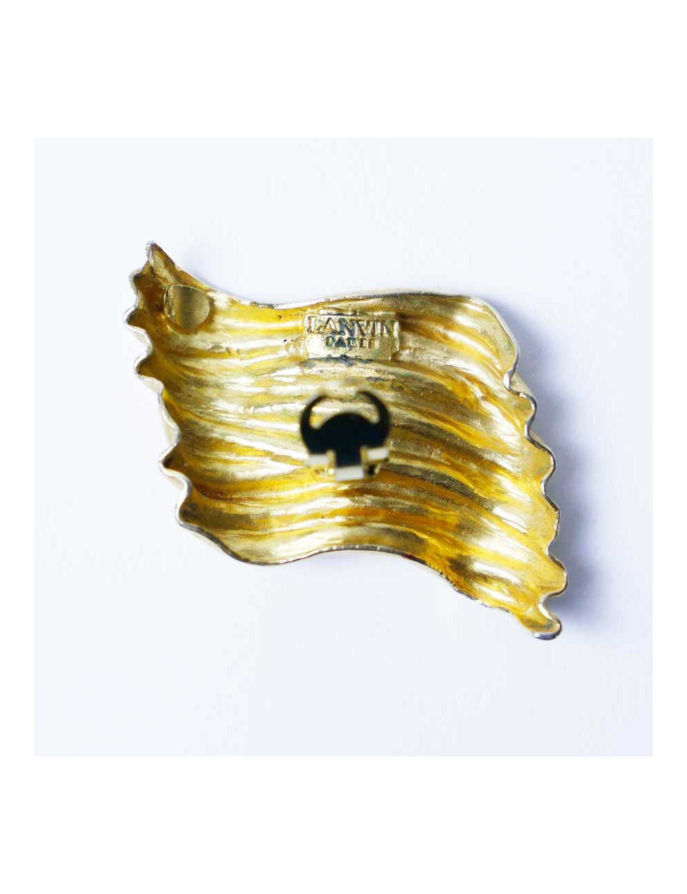 Boucles d'oreilles Clips LANVIN vintage dorés