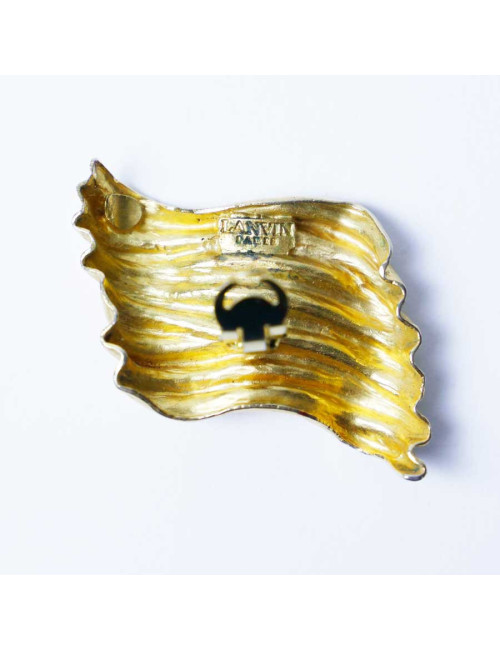 Boucles d'oreilles Clips LANVIN vintage dorés
