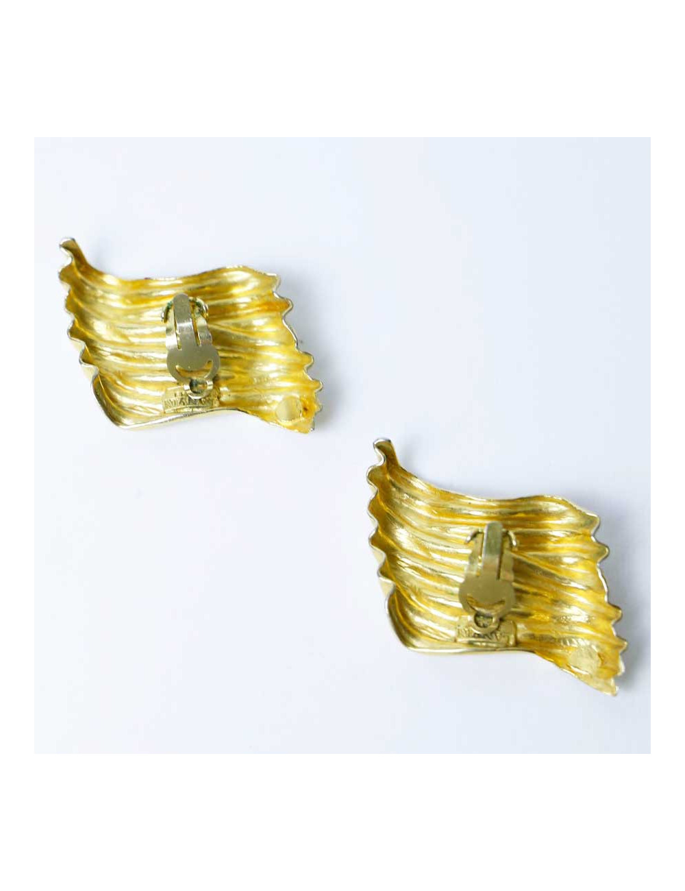 Boucles d'oreilles Clips LANVIN vintage dorés