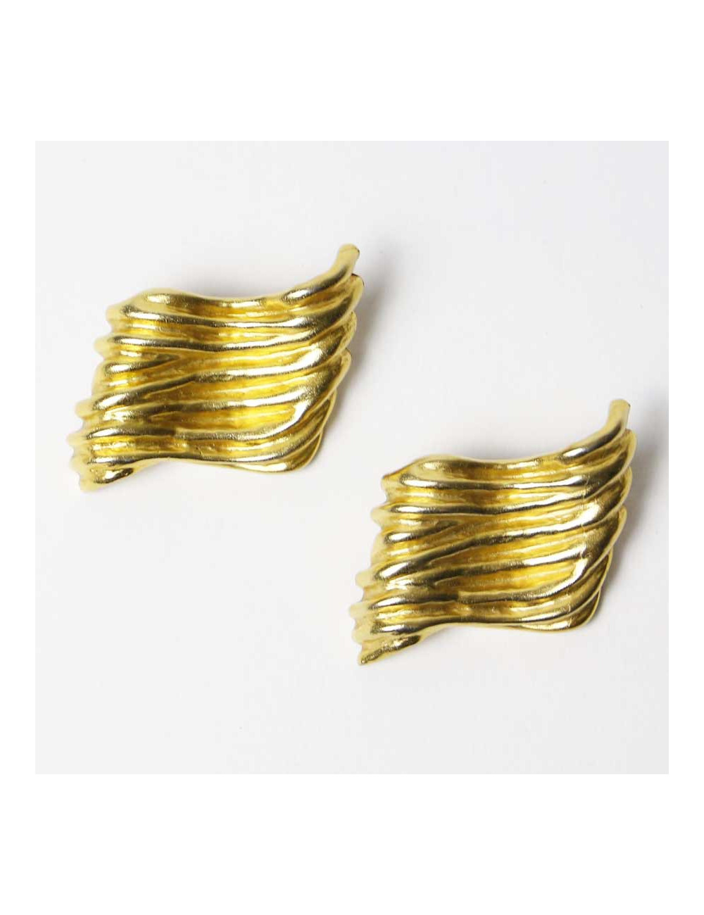 Boucles d'oreilles Clips LANVIN vintage dorés