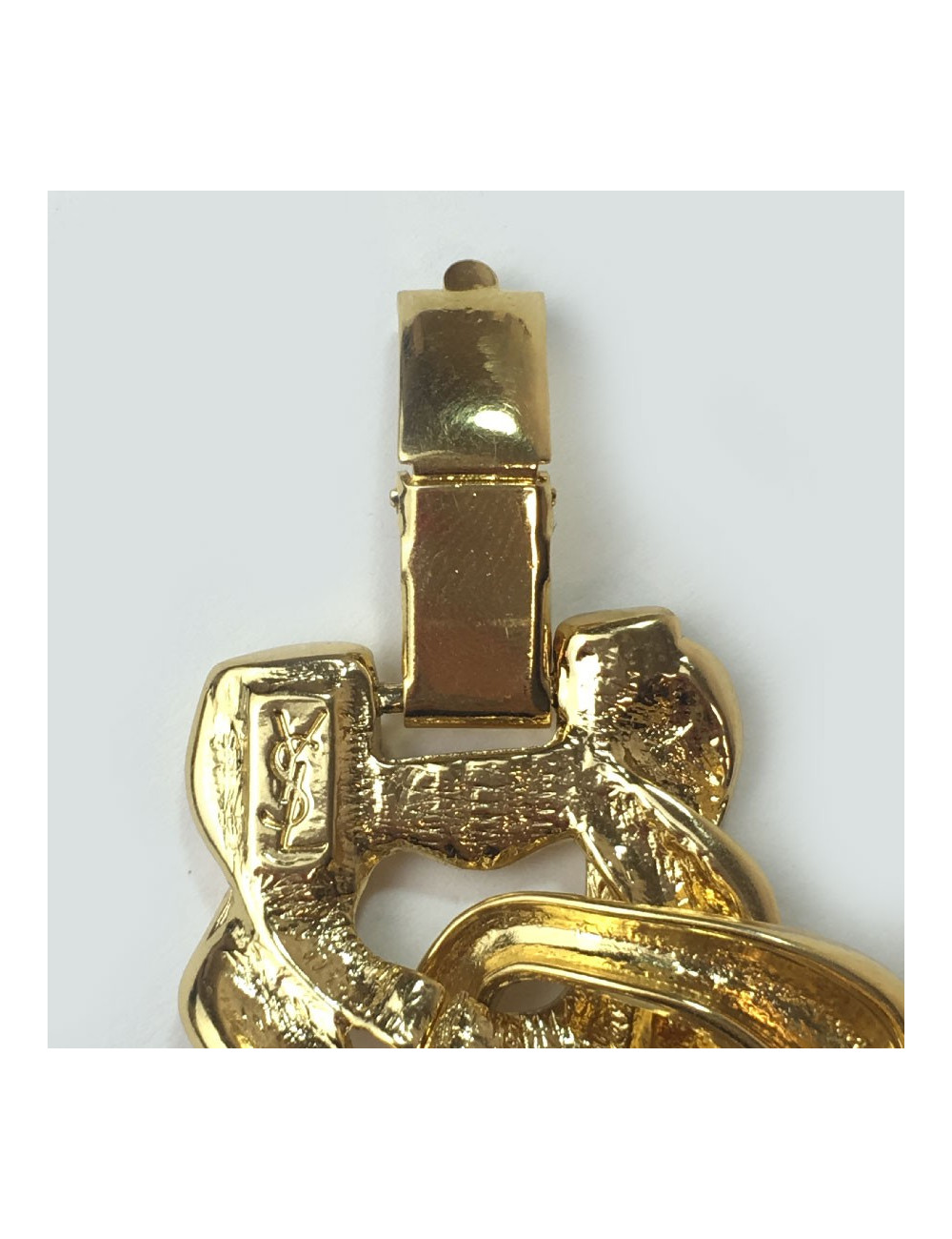 YSL YVES SAINT LAURENT vintage chain bracelet in gilt metal