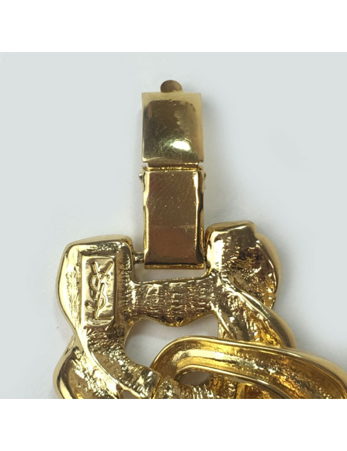 YSL YVES SAINT LAURENT vintage chain bracelet in gilt metal