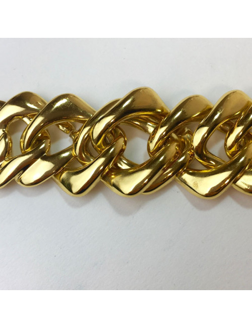 YSL YVES SAINT LAURENT vintage chain bracelet in gilt metal