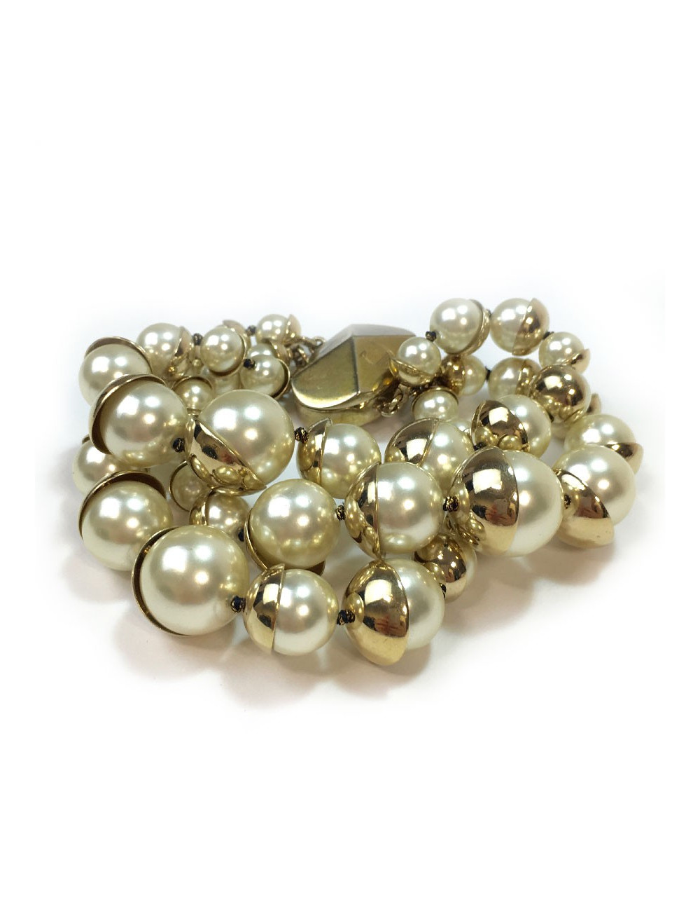 Bracelet triple rangs DIOR perles 