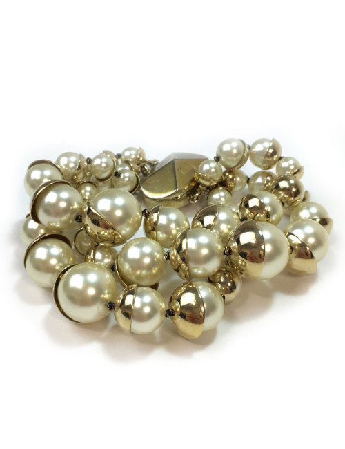 Bracelet triple rangs DIOR perles 