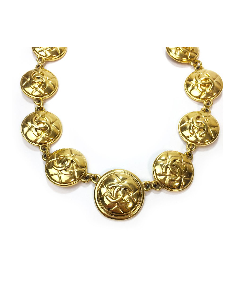 Collier CHANEL doré Vintage