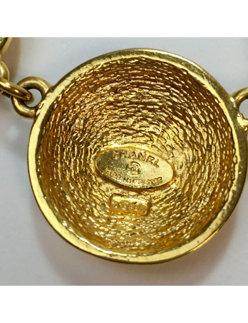 CHANEL vintage necklace in gilt metal