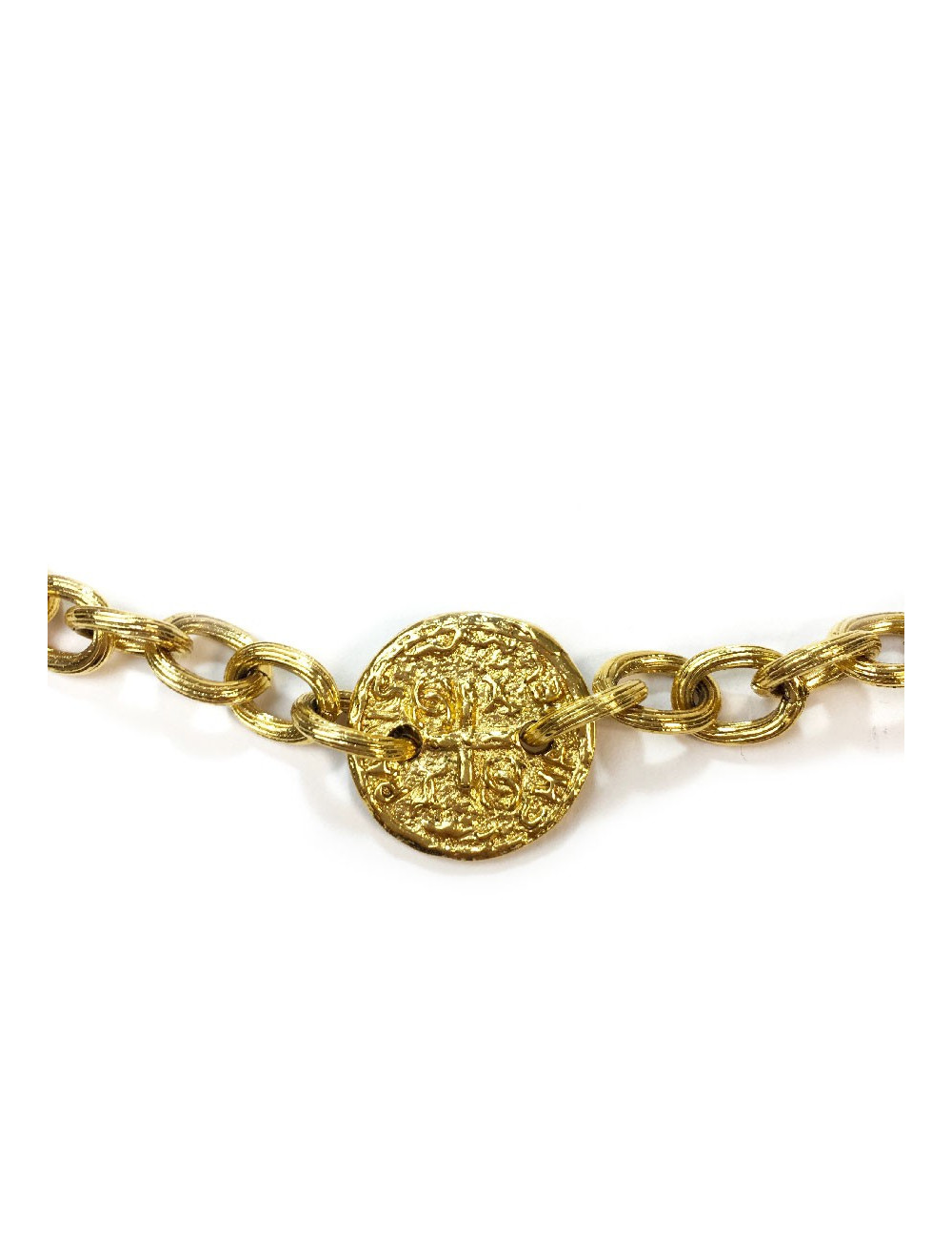 Sautoir CHANEL vintage métal doré