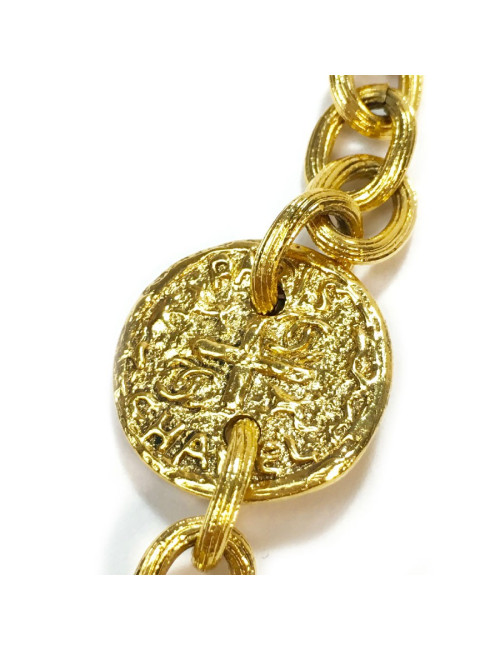 Sautoir CHANEL vintage métal doré