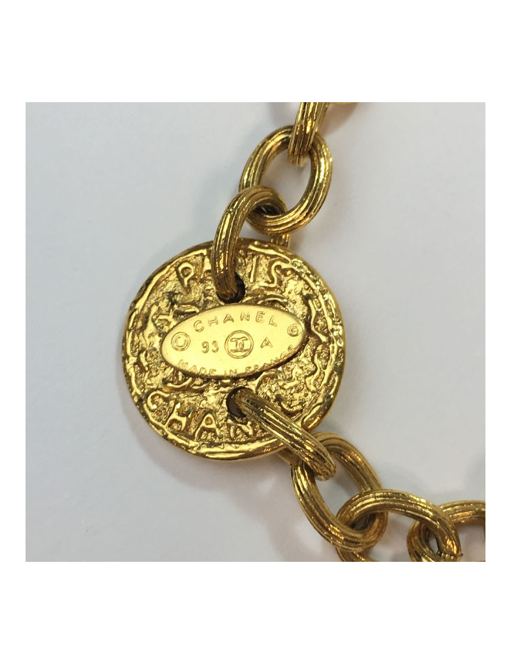 Sautoir CHANEL vintage métal doré