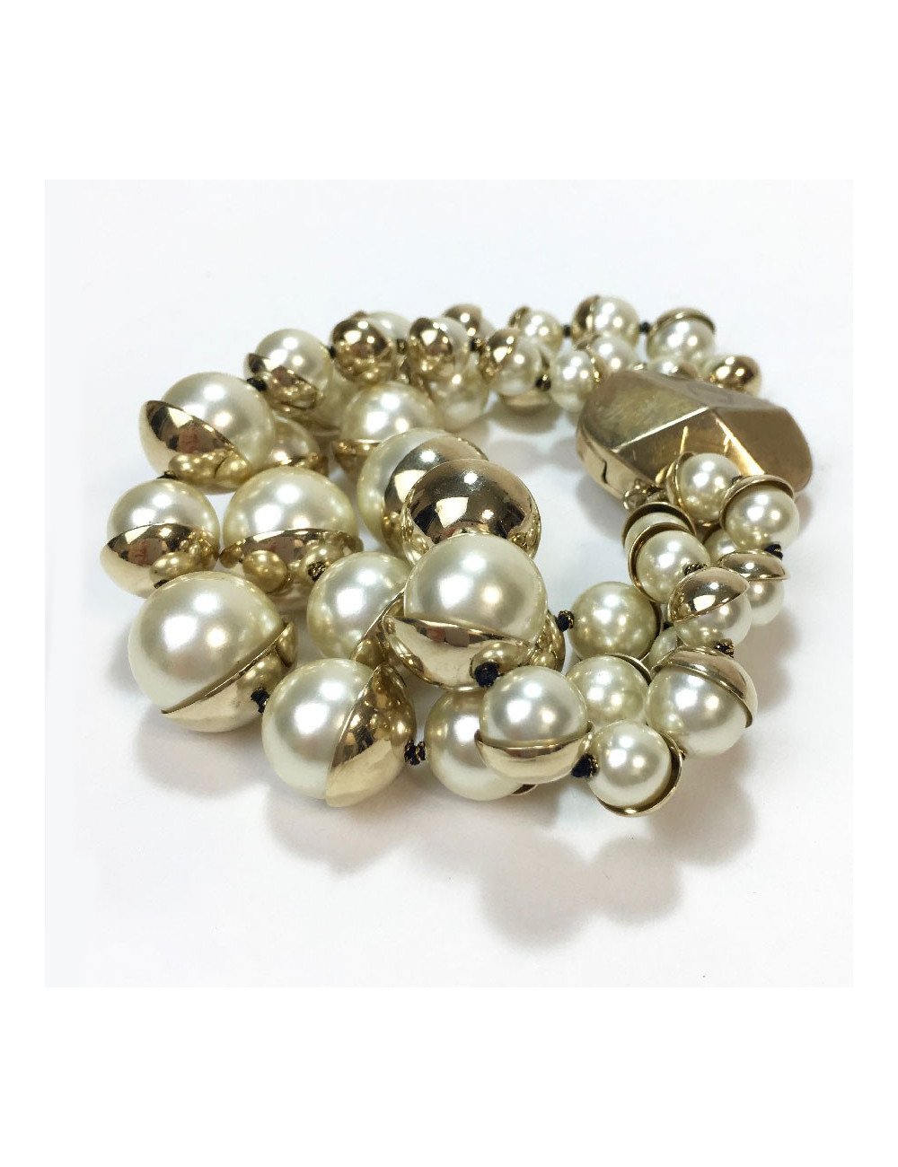 Bracelet triple rangs DIOR perles 