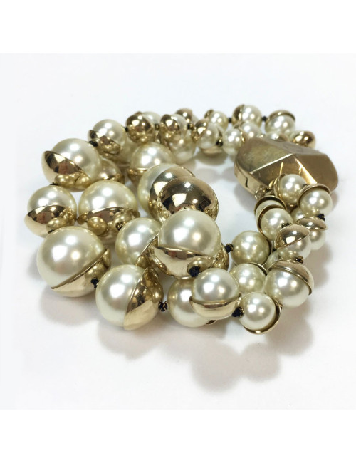 Bracelet triple rangs DIOR perles 