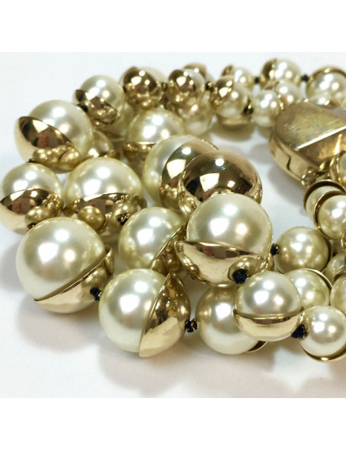 Bracelet triple rangs DIOR perles 