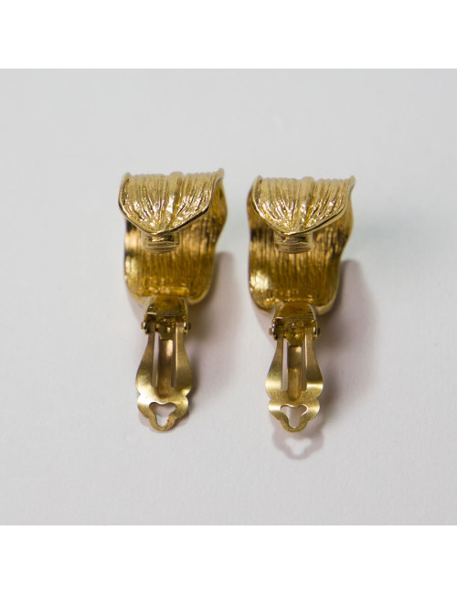 Boucles d'oreille clips YSL SAINT LAURENT Vintage