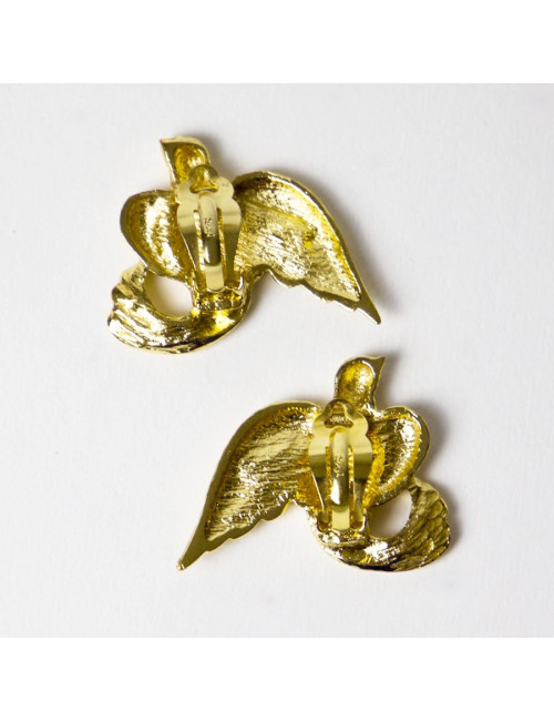  Boucles d'oreille clips  YSL  SAINT LAURENT Vintage