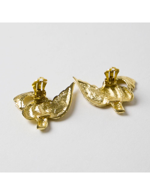  Boucles d'oreille clips  YSL  SAINT LAURENT Vintage