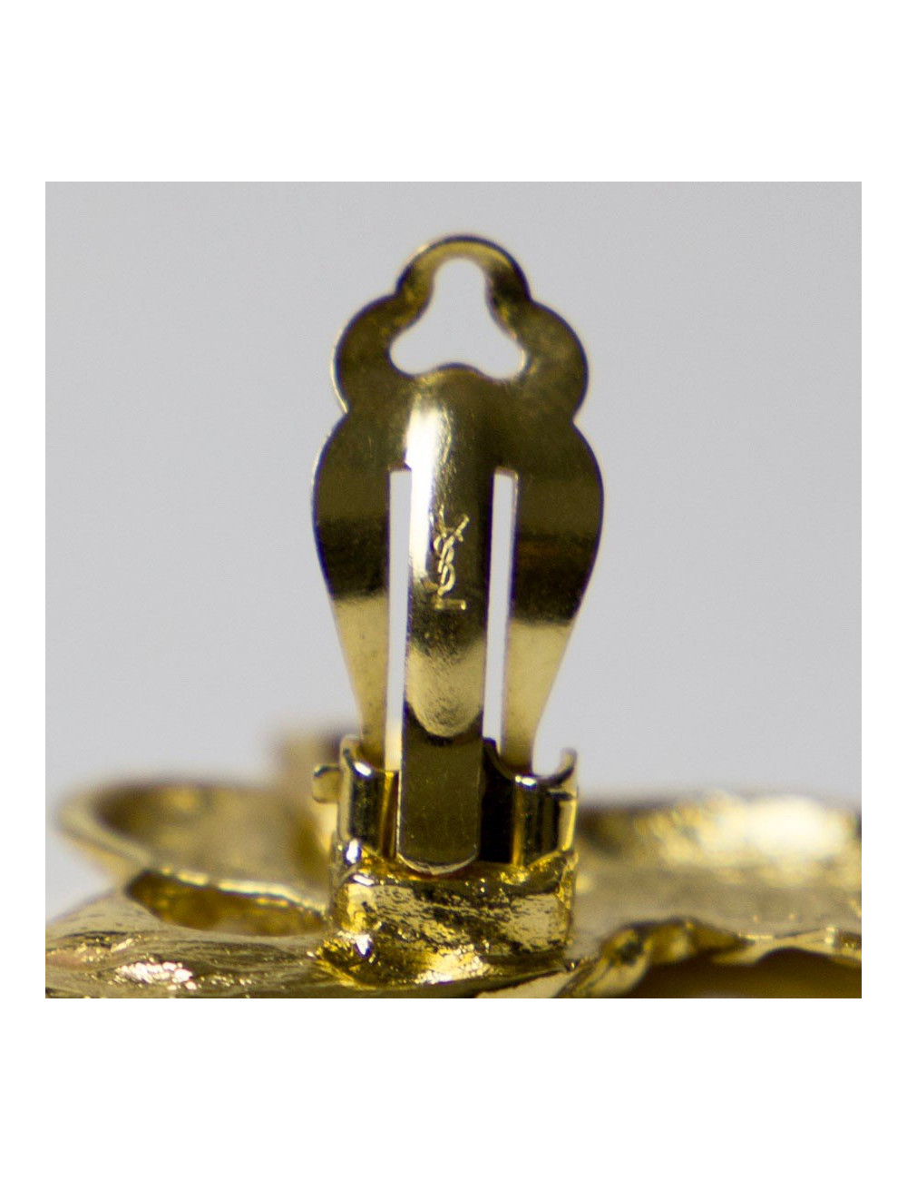  Boucles d'oreille clips  YSL  SAINT LAURENT Vintage