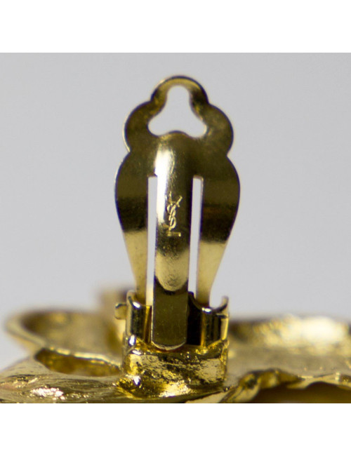  Boucles d'oreille clips  YSL  SAINT LAURENT Vintage