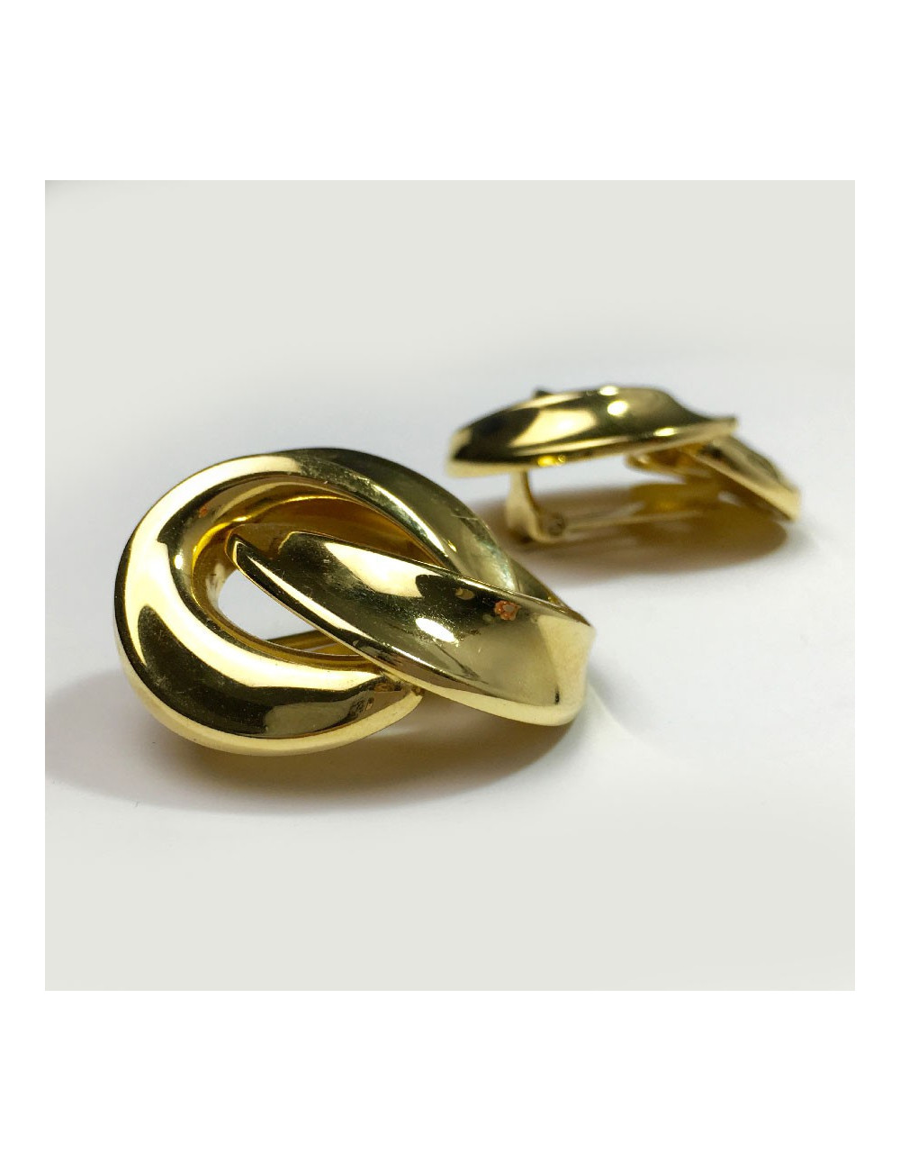 Boucles d'oreille clips CHRISTIAN DIOR dorés vintage