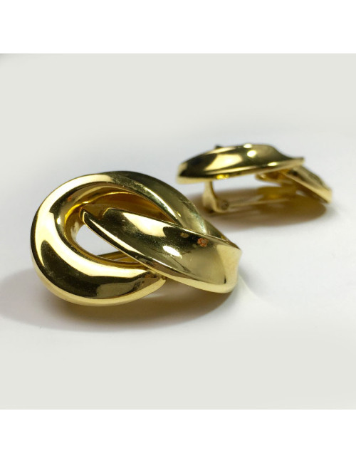 Boucles d'oreille clips CHRISTIAN DIOR dorés vintage