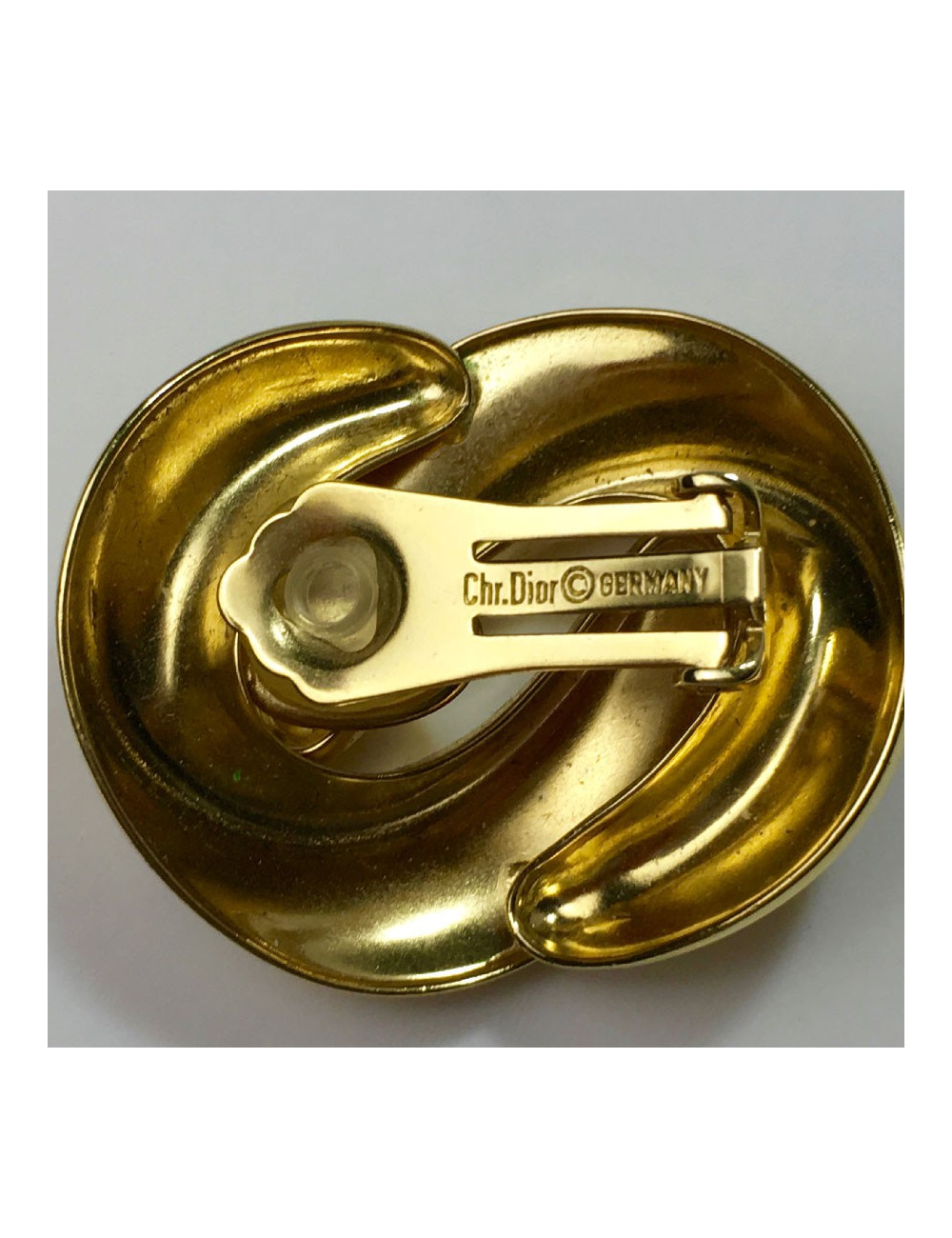 Boucles d'oreille clips CHRISTIAN DIOR dorés vintage