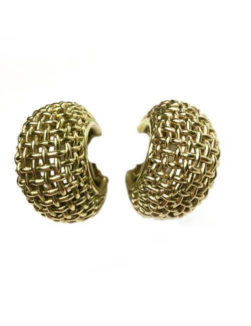 Boucles d'oreille clips CHRISTIAN DIOR doré vintage