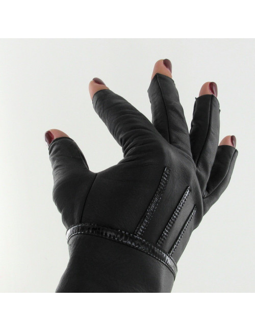 Mitaines CHANEL en cuir d'agneau T.7