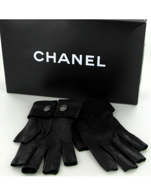 Mitaines CHANEL en cuir d'agneau T.7