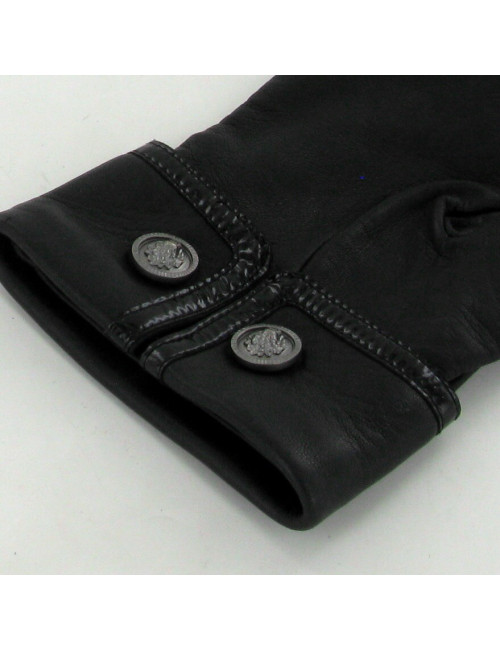 Mitaines CHANEL en cuir d'agneau noir T.7