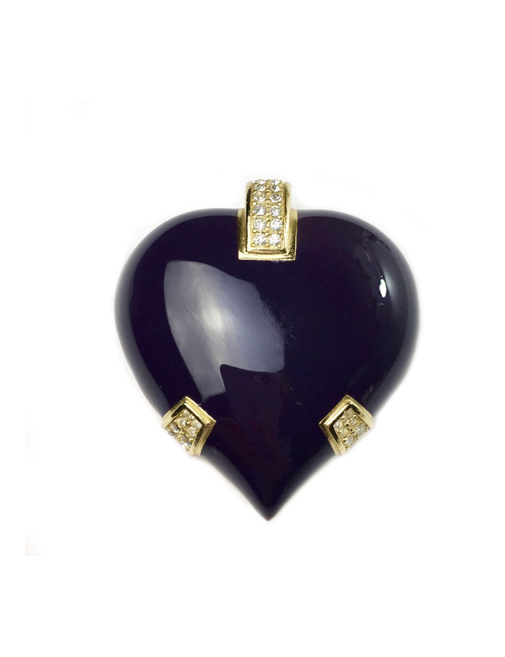 Broche coeur CHRISTIAN DIOR  Boutique émail violet