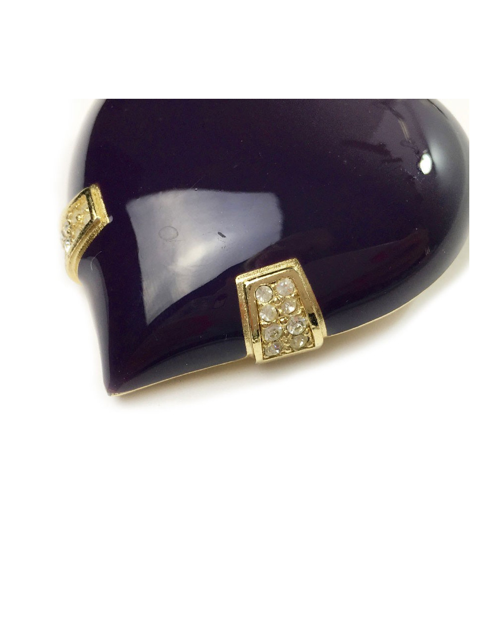 Broche coeur CHRISTIAN DIOR  Boutique émail violet