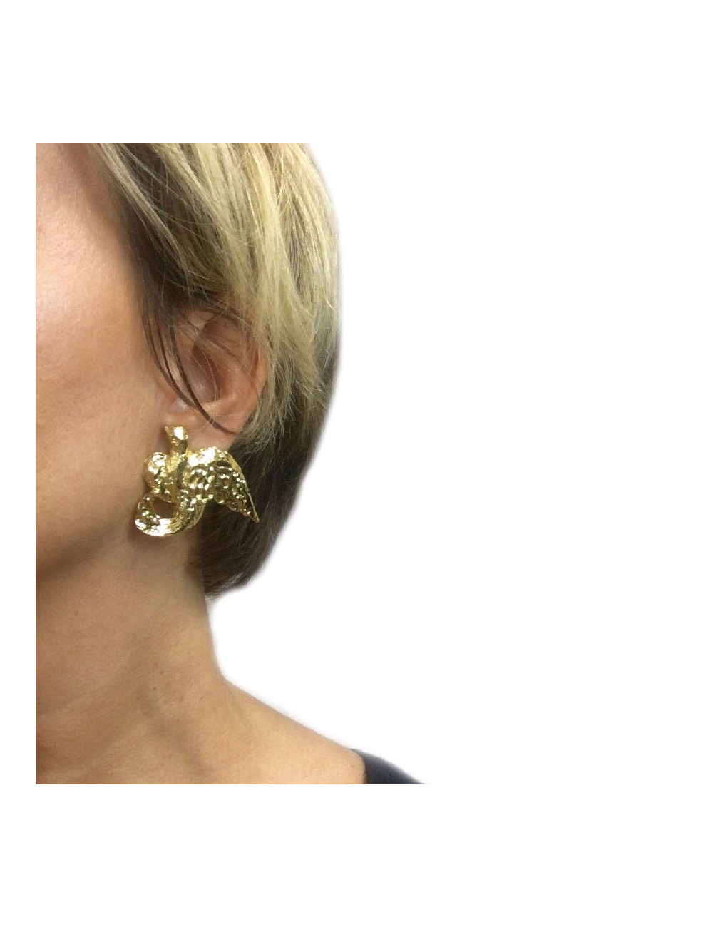  Boucles d'oreille clips  YSL  SAINT LAURENT Vintage