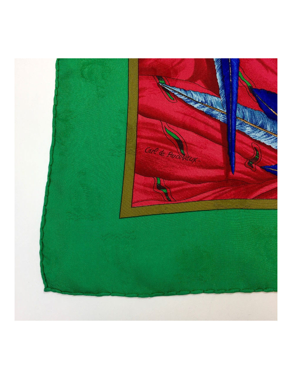 HERMES scarf Christophe Colomb découvre l'Amérique in multicolored silk