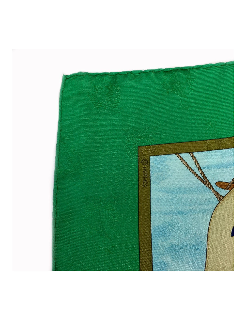 HERMES scarf Christophe Colomb découvre l'Amérique in multicolored silk